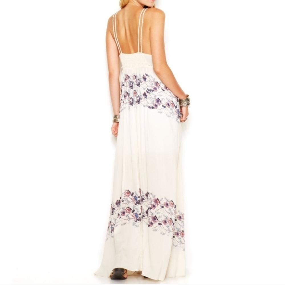 Free People Babydoll Maxi in White Cream Combo cottagecore coquette HTF RARE - Picture 3 of 11